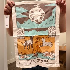 Urban Outfitters Tarot Moon Tapestry - Cream, Brown, Blue